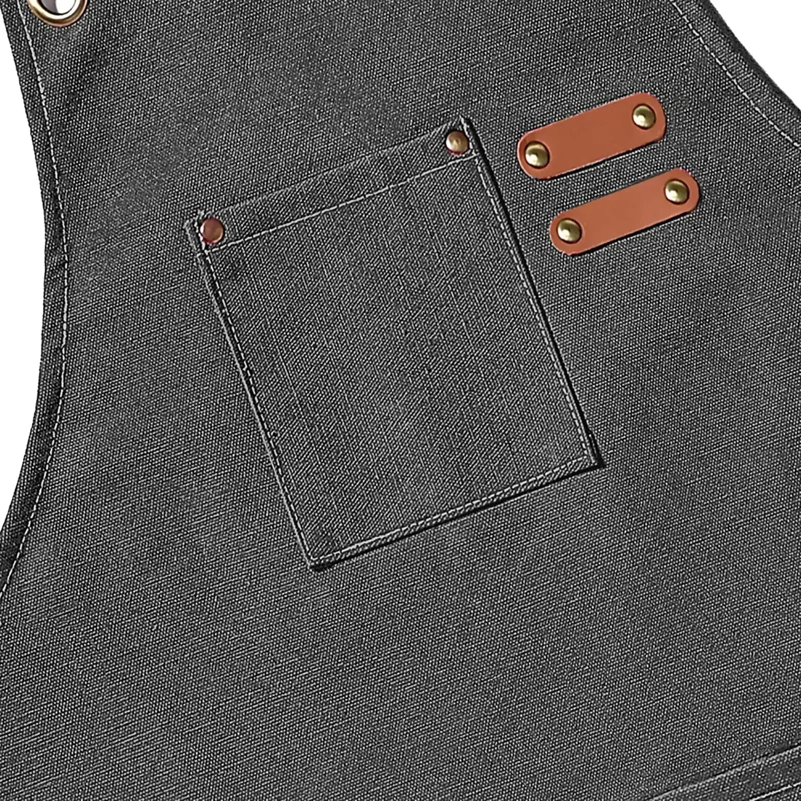 Canvas Apron Unisex Chef Work Apron Pockets Adjustable Durable