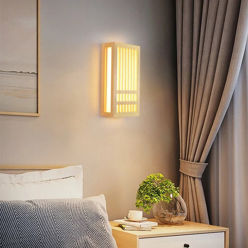 Japandi Wooden Wall Light LED Minimalist Decorative Sconce