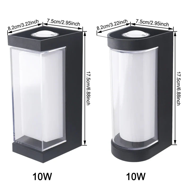 Modern LED Wall Light | Waterproof Up & Down Outdoor Sconce