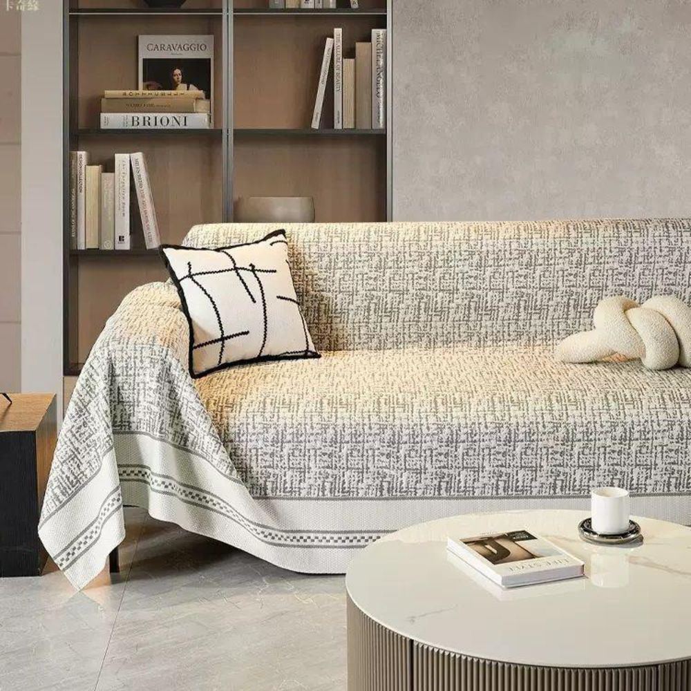 Sahara Sketch Chenille Couch Cover