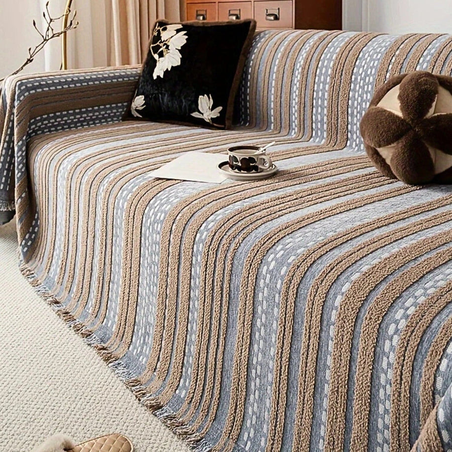 Sahara Style Plush Boho Couch Cover Blanket