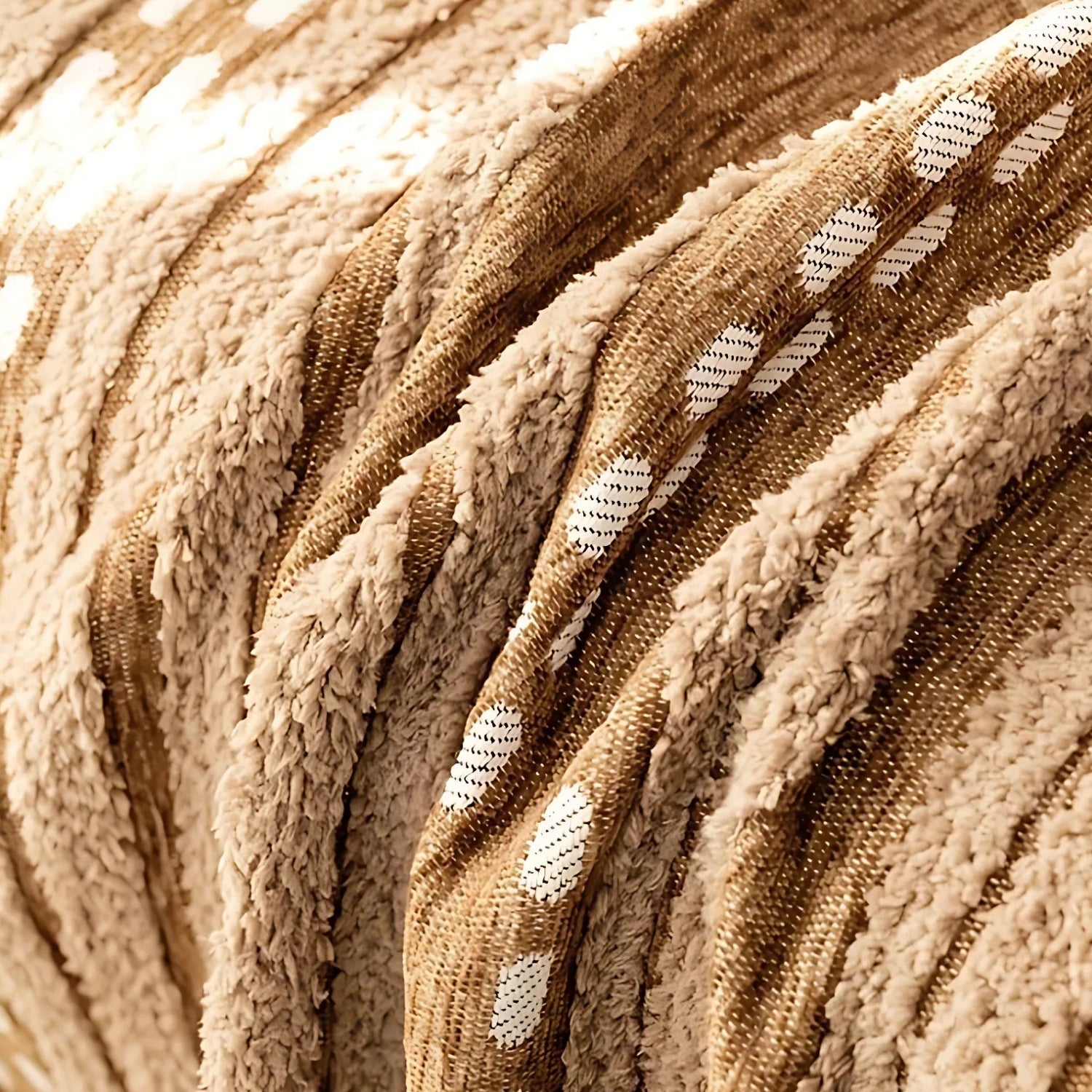 Sahara Style Plush Boho Couch Cover Blanket
