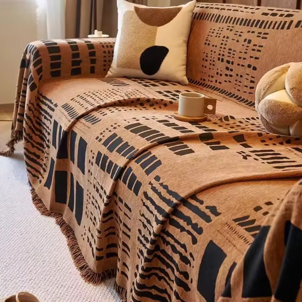 Savanna Geo Chenille Couch Cover