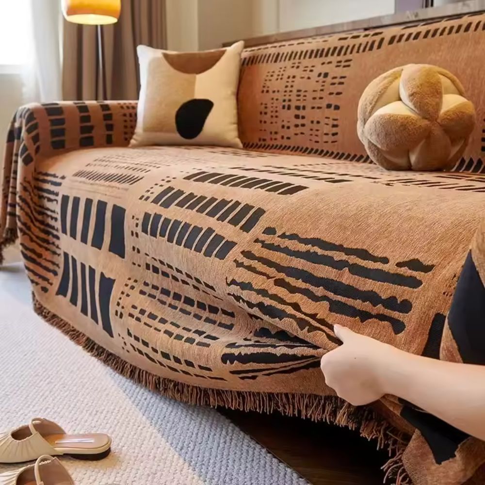 Savanna Geo Chenille Couch Cover
