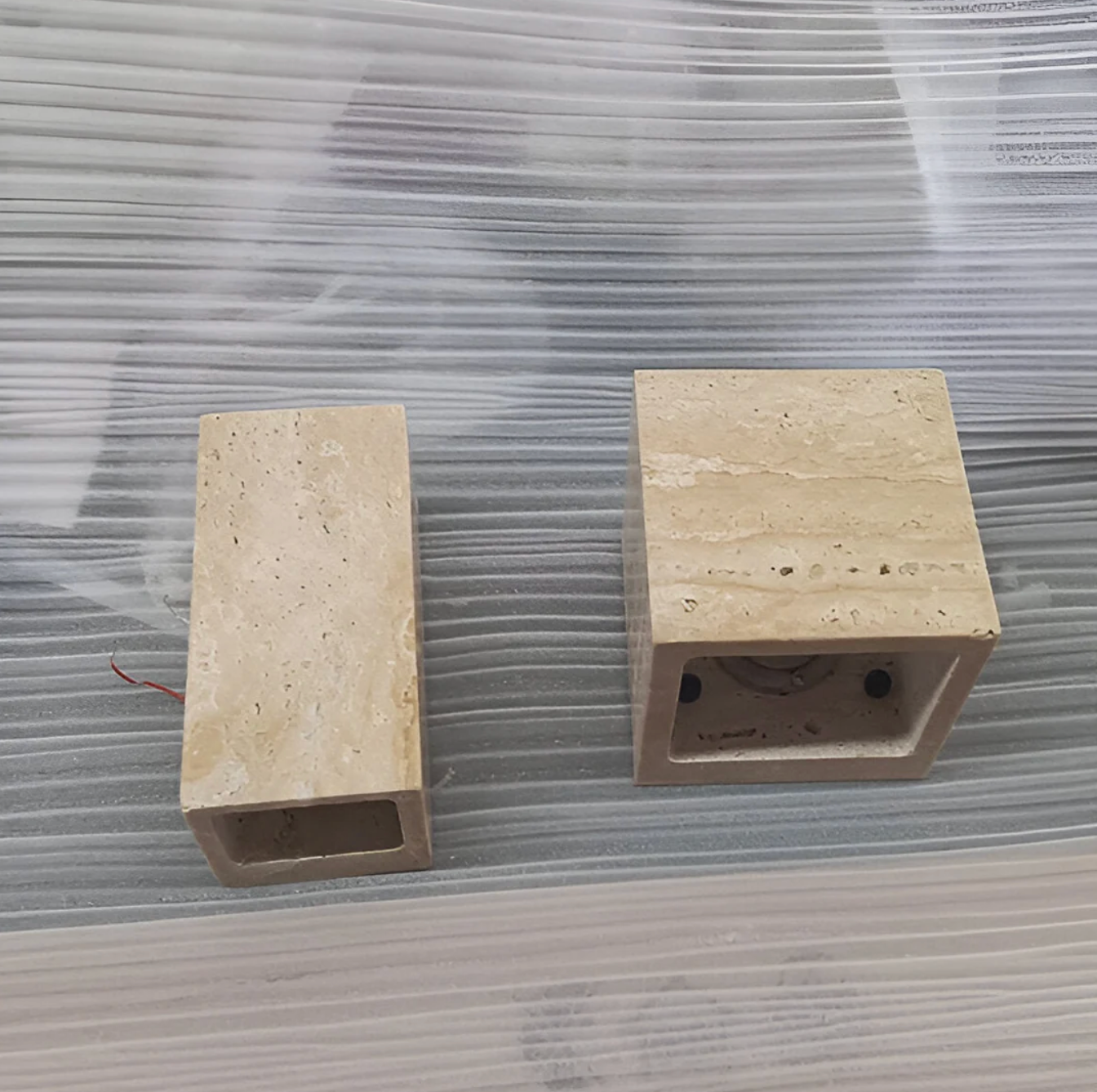 Travertine Wall Light Natural Stone Modern Minimalist Sconce