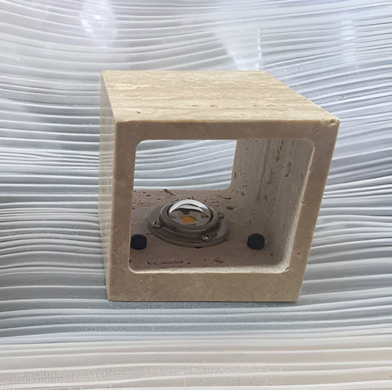 Travertine Wall Light Natural Stone Modern Minimalist Sconce