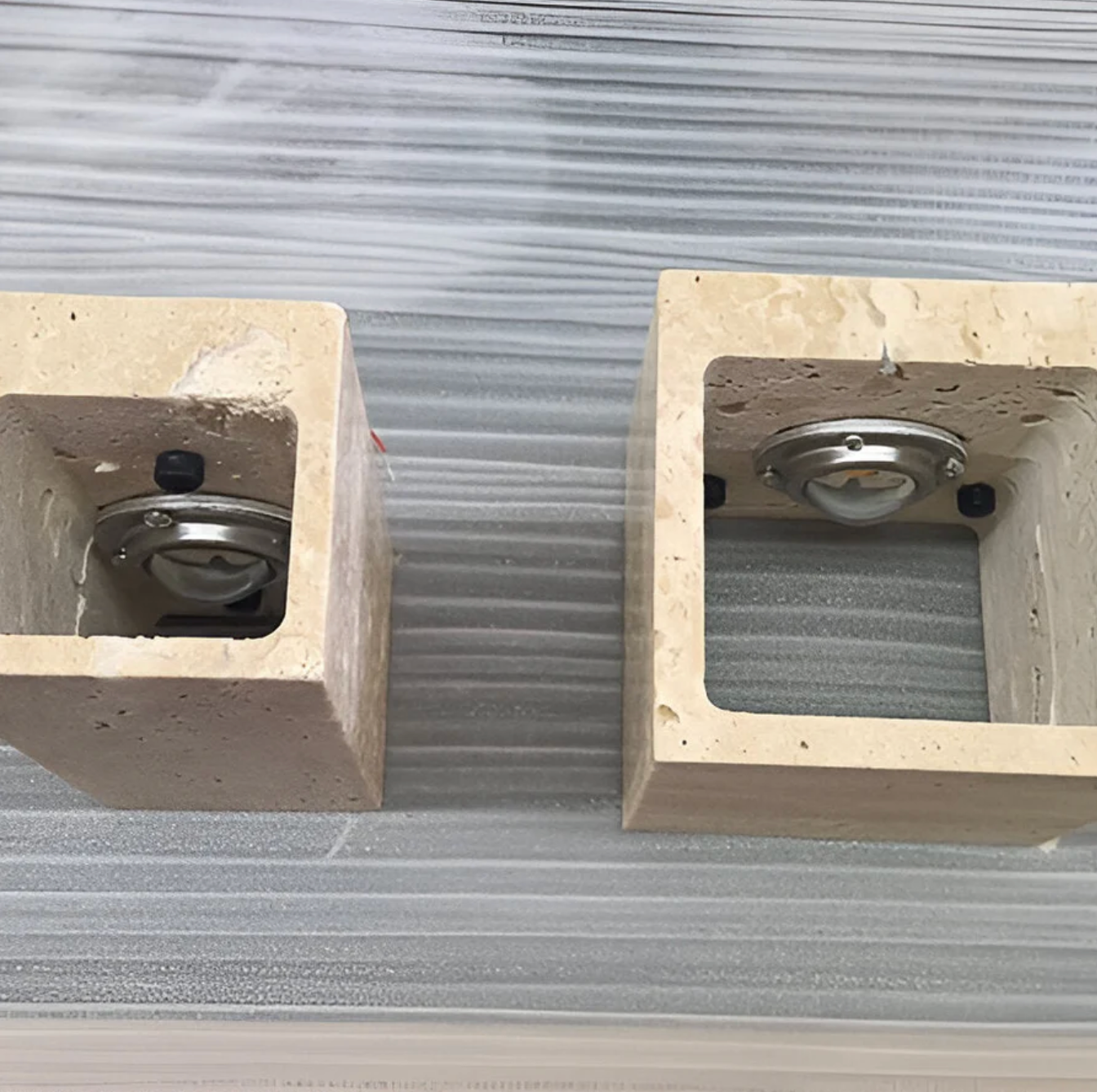 Travertine Wall Light Natural Stone Modern Minimalist Sconce