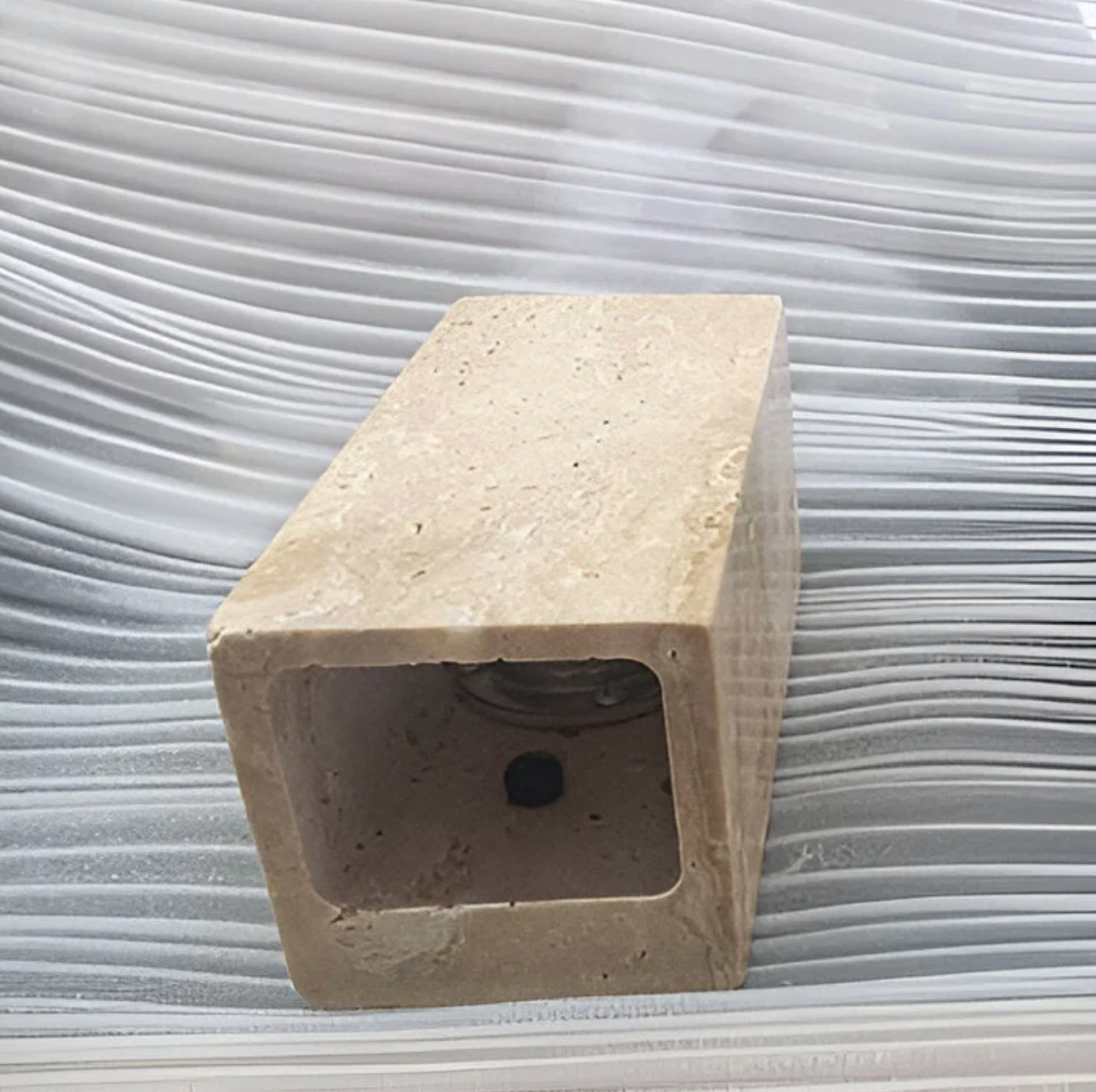 Travertine Wall Light Natural Stone Modern Minimalist Sconce