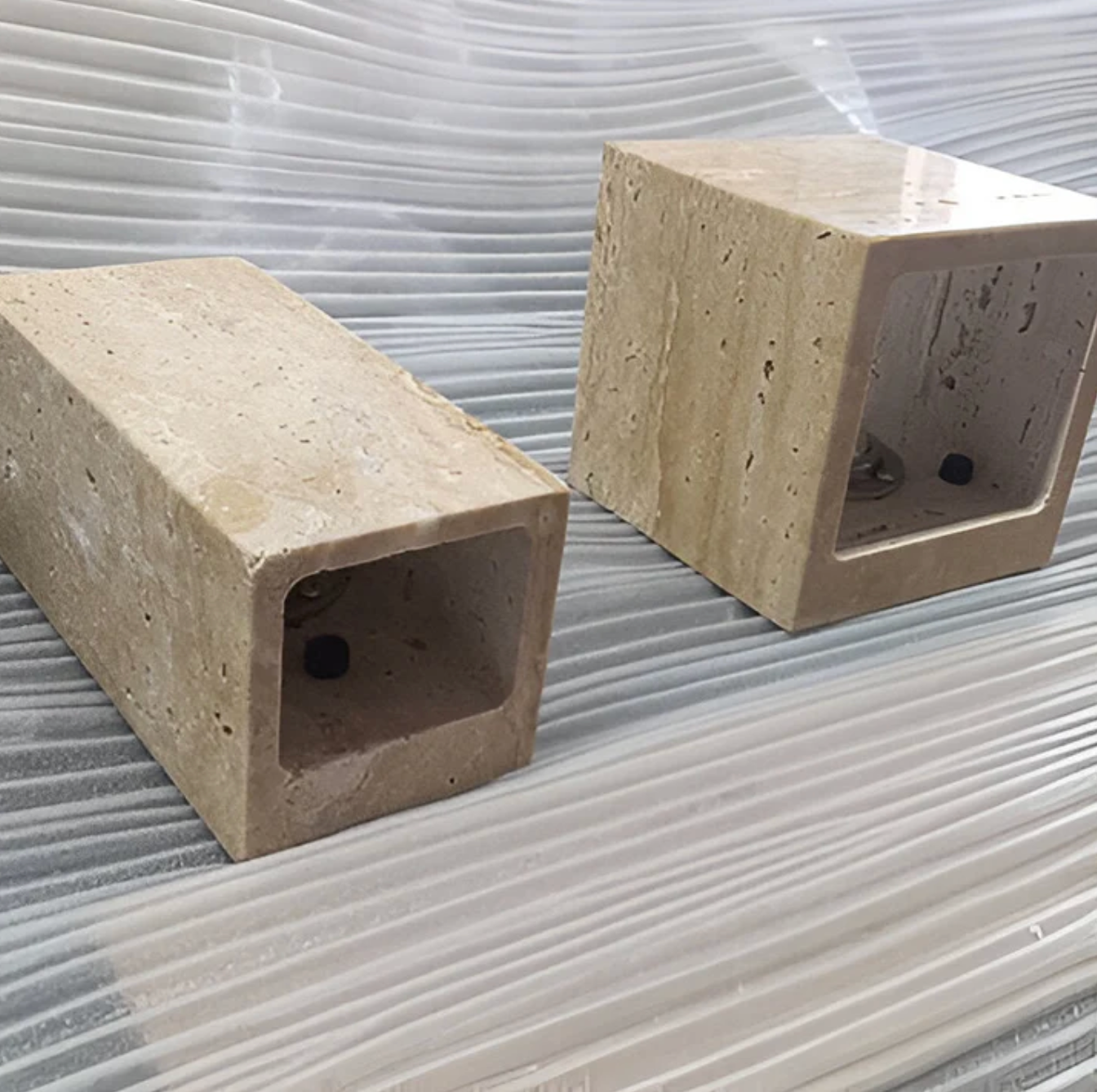 Travertine Wall Light Natural Stone Modern Minimalist Sconce