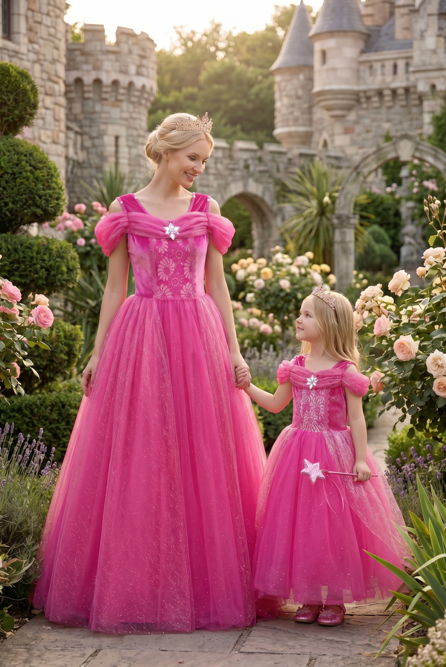 PINK PRINCESS GOWN FOR WOMEN