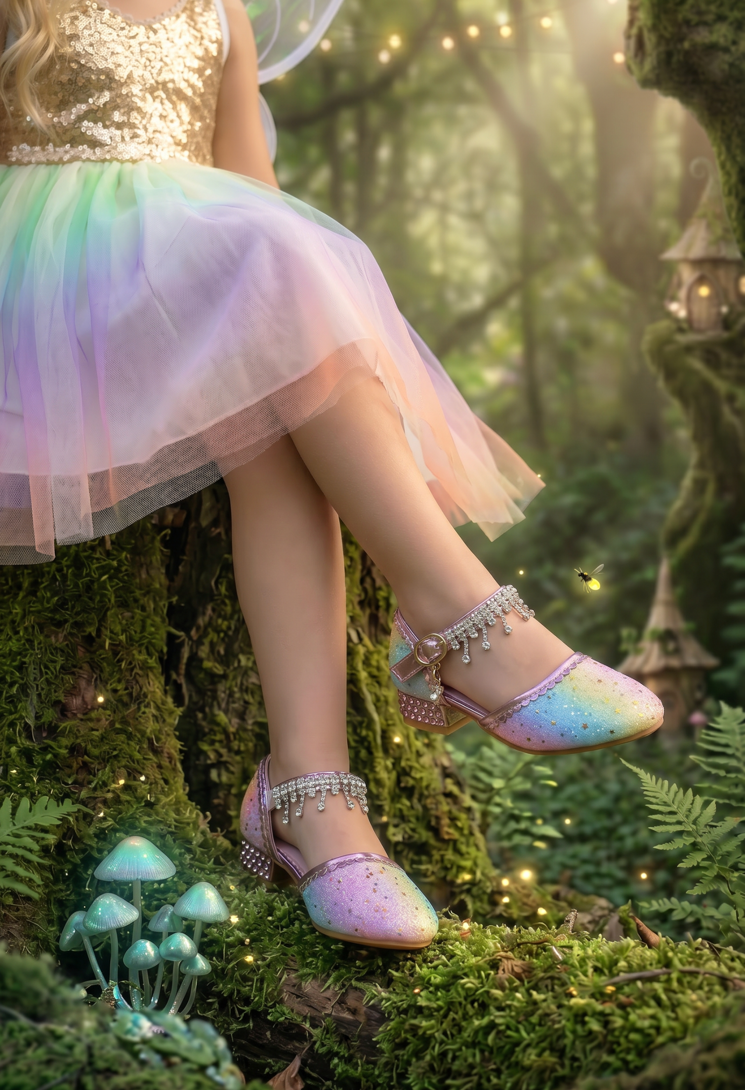 FAIRY DRESS, WINGS & WAND SET-3PC