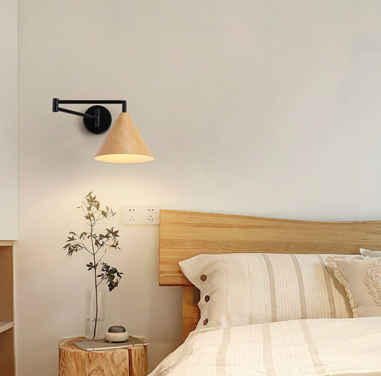 Scandinavian Wooden Wall Lamp Minimalist Modern Sconce