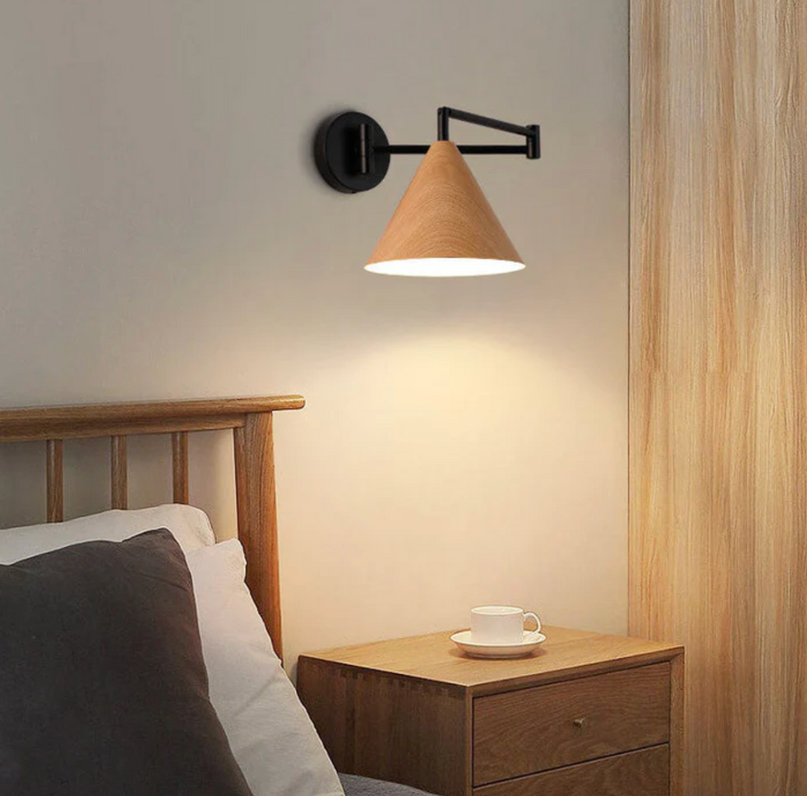 Scandinavian Wooden Wall Lamp Minimalist Modern Sconce