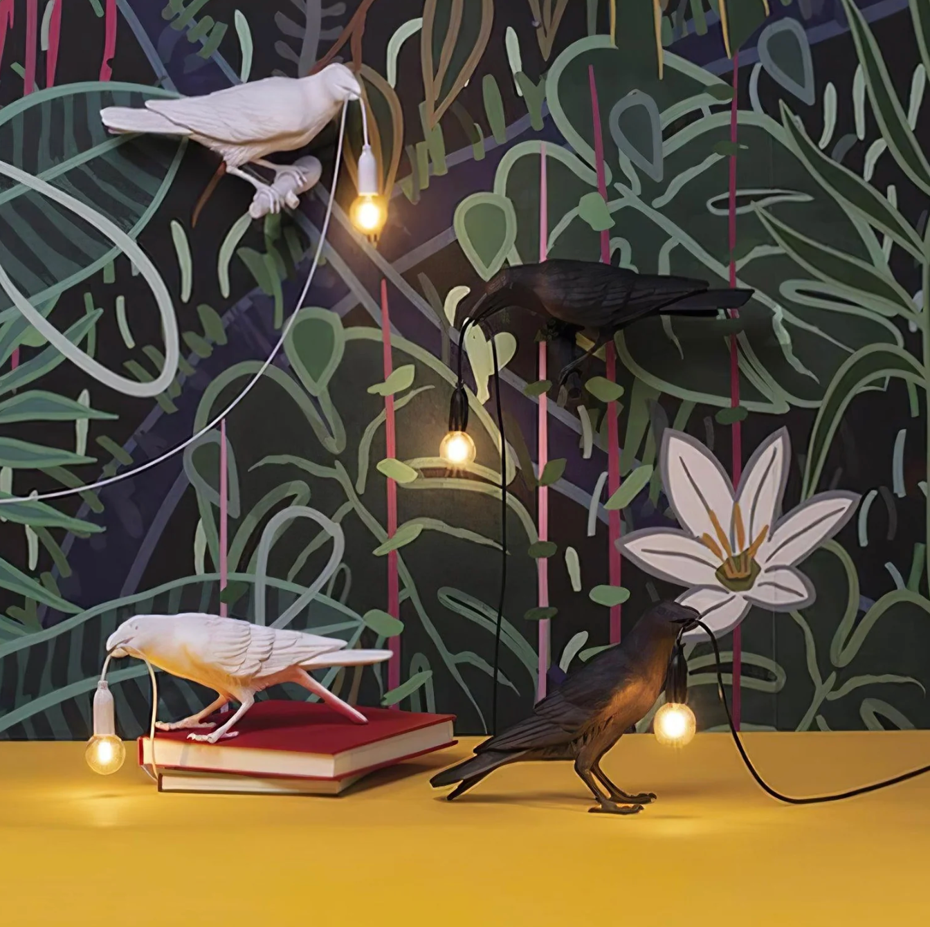 Raven Table Lamp Modern Bird Light Decorative Desk Lamp