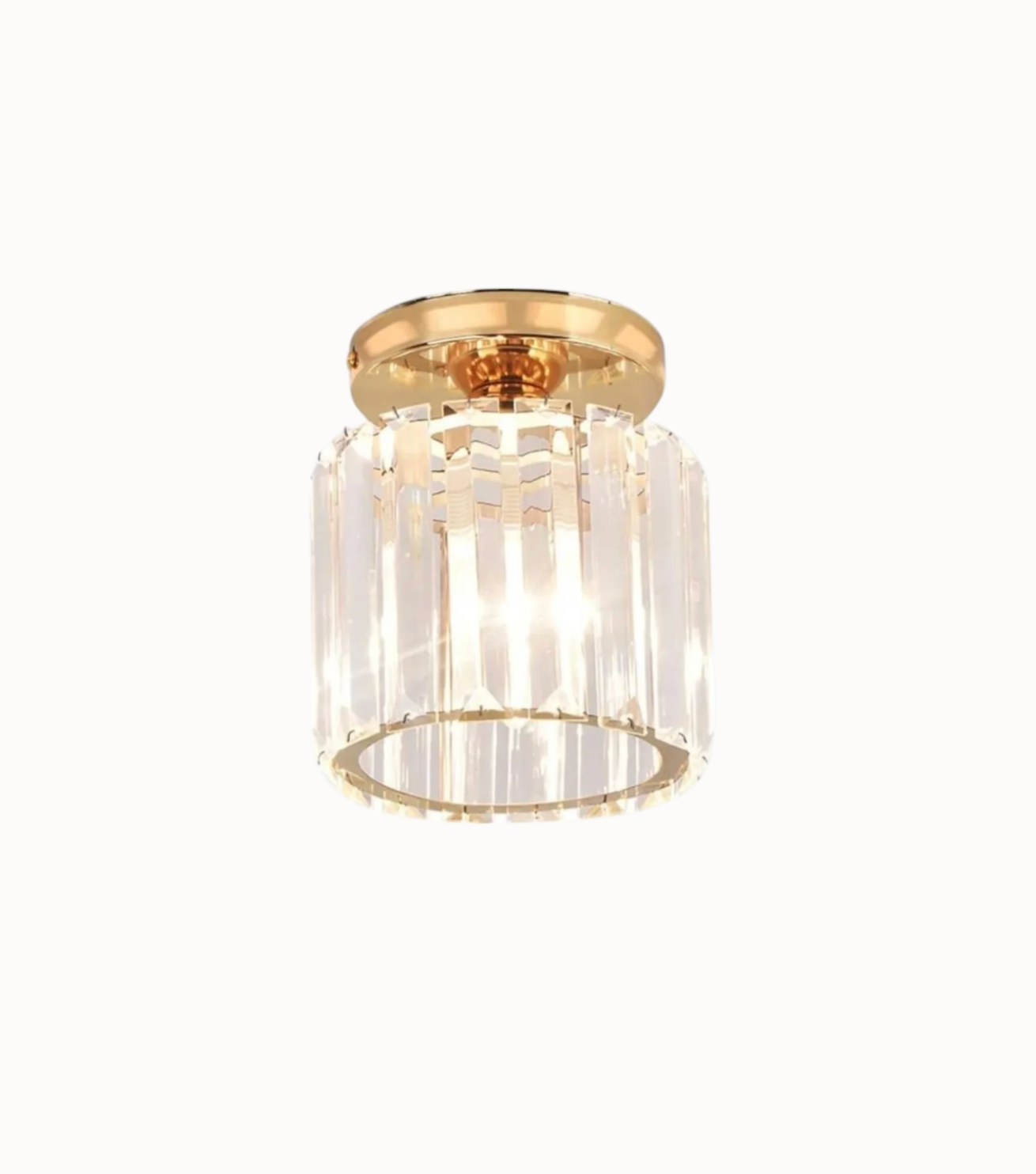 Modern Crystal Ceiling Light Glam Flush Mount Glass Lamp