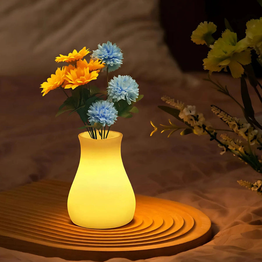 Lighted Decorative Vase With Smooth Body Shape