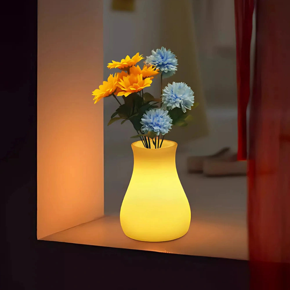 Lighted Decorative Vase With Smooth Body Shape