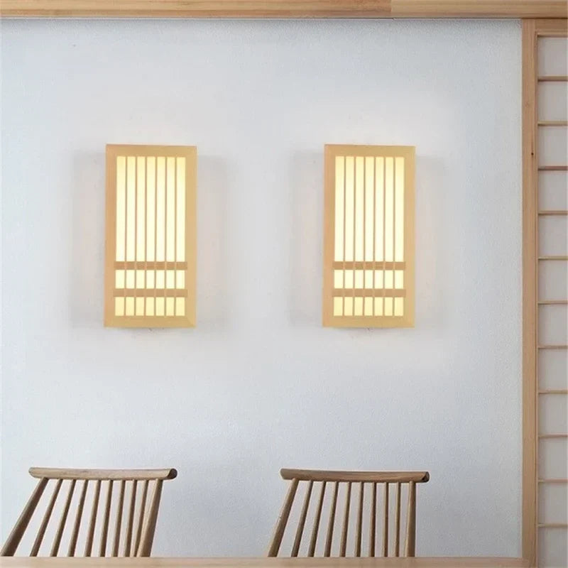 Japandi Wooden Wall Light LED Minimalist Decorative Sconce