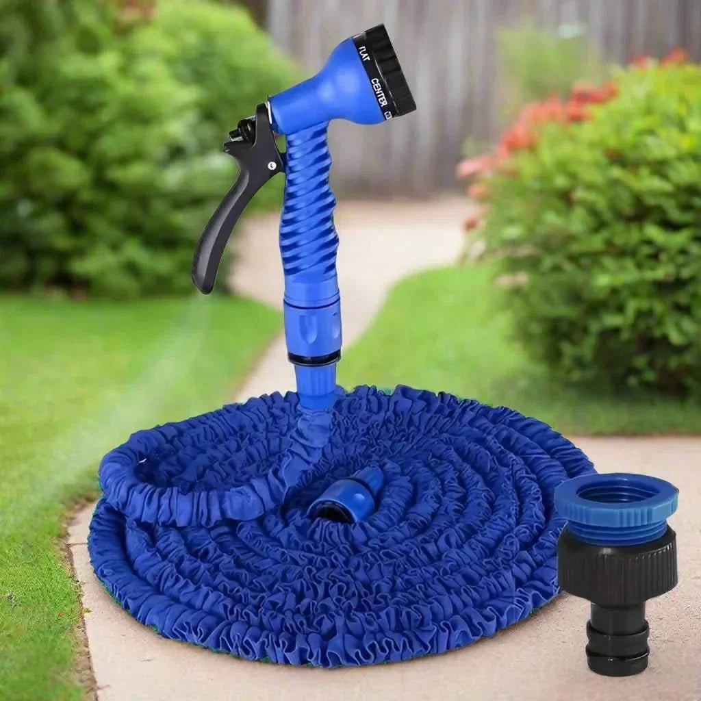 Flexible Garden Hose Pipe with Multi Spray Nozzle Tool