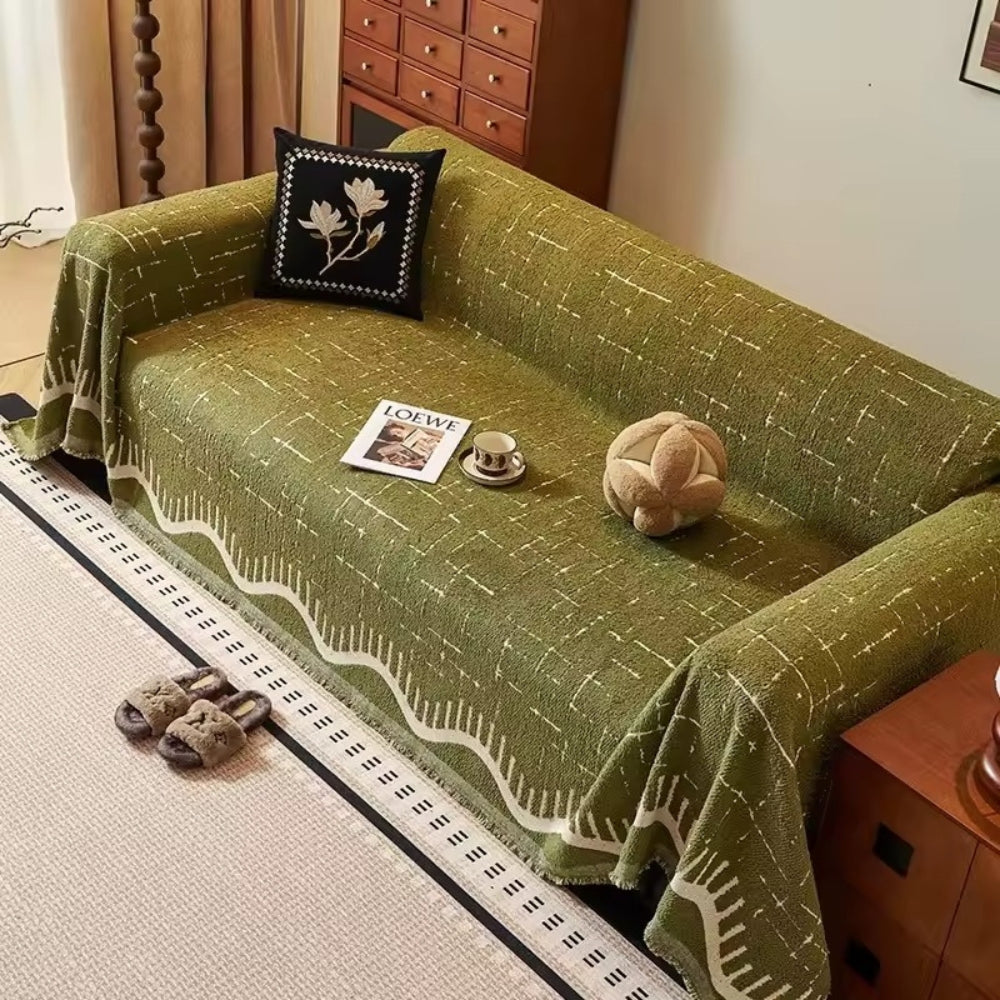 Serene Horizon Lines Couch Cover