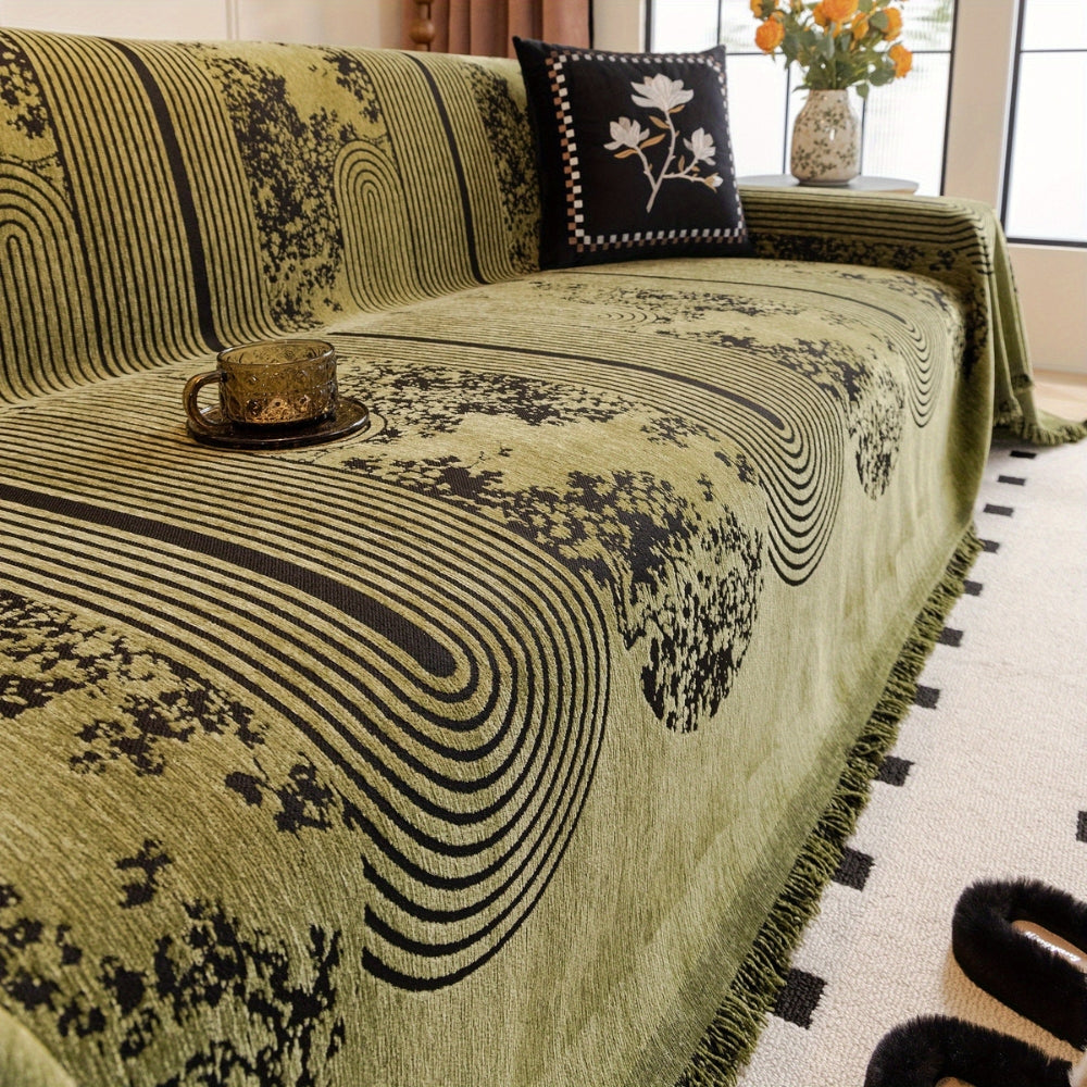 Mosaic Lines Pattern Couch Cover