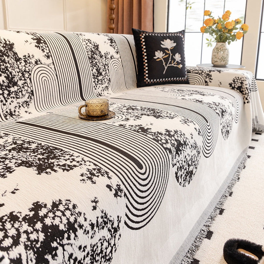 Mosaic Lines Pattern Couch Cover