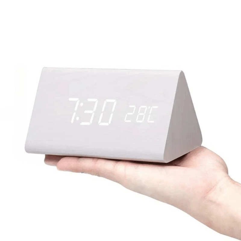 Timbrix - Voice-Activated Triangular LED Desk Clock