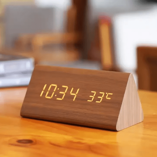 Timbrix - Voice-Activated Triangular LED Desk Clock