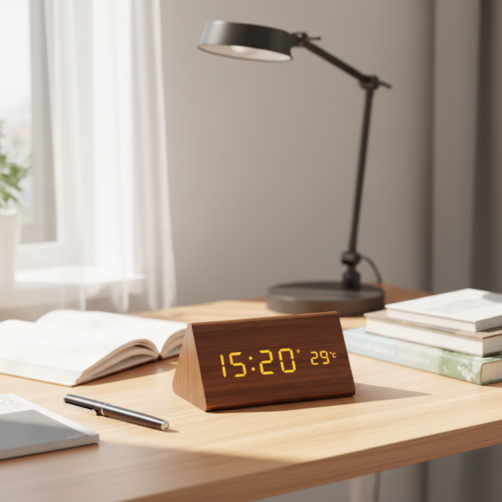 Timbrix - Voice-Activated Triangular LED Desk Clock