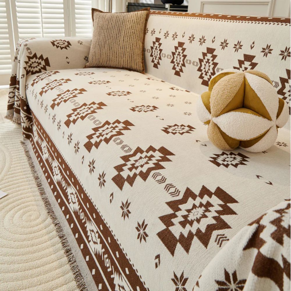 Tribal Harmony Reversible Couch Cover