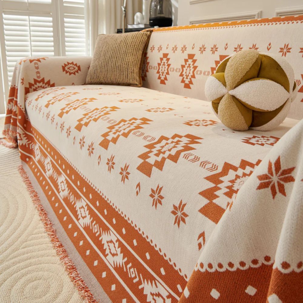 Tribal Harmony Reversible Couch Cover