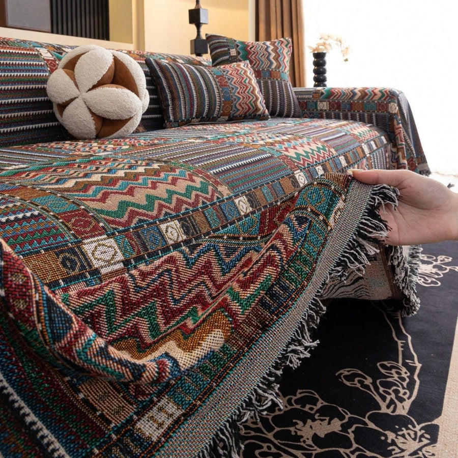 Aurora Stripes Boho Couch Cover