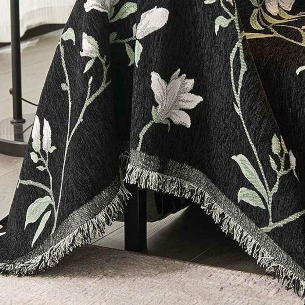 Vintage Floral Chenille Couch Cover