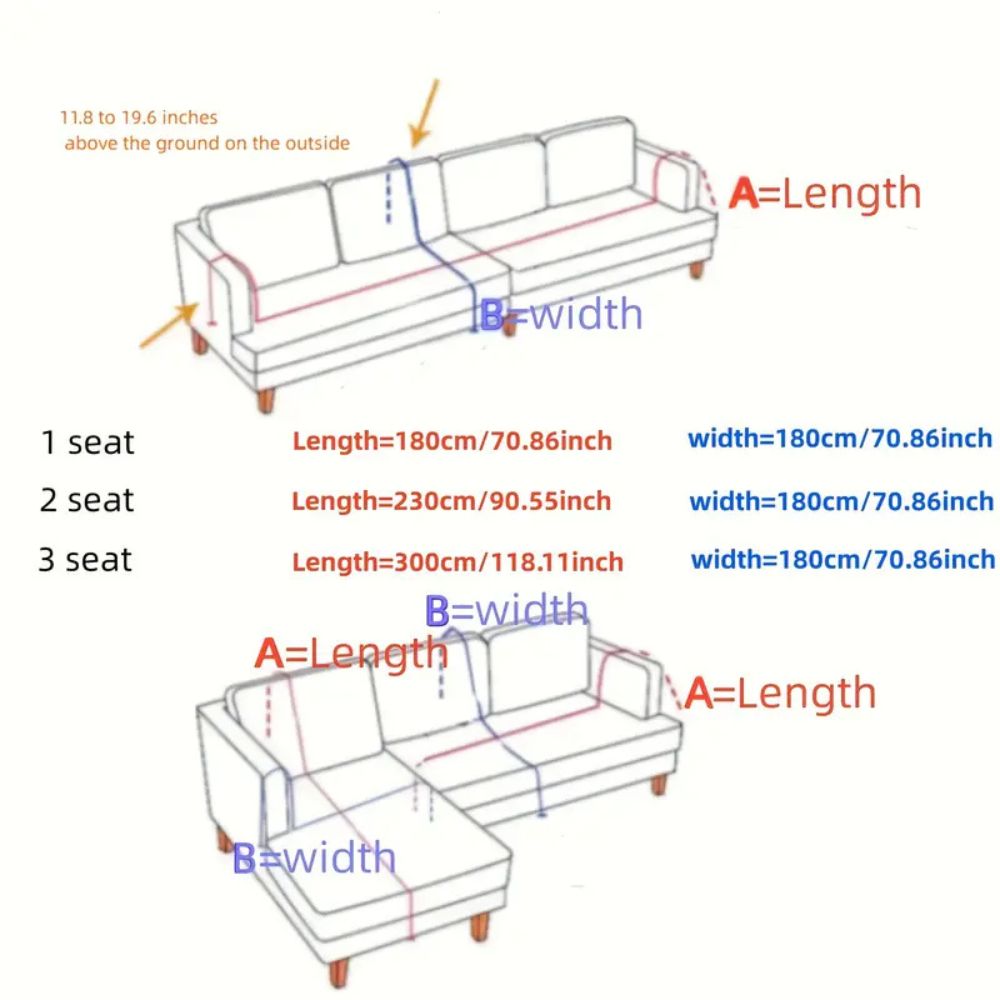 Wave Lines Chenille Couch Covers