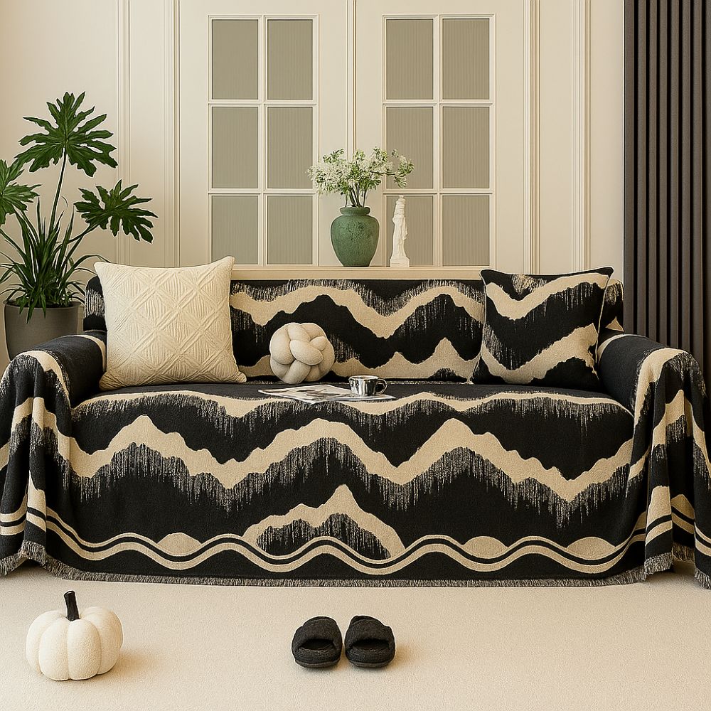 Wavescape Chenille Couch Cover