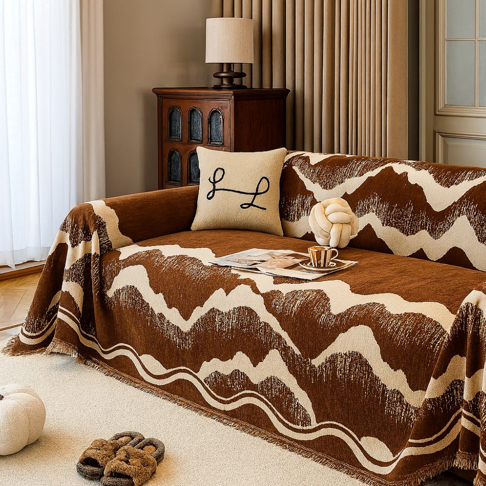 Wavescape Chenille Couch Cover