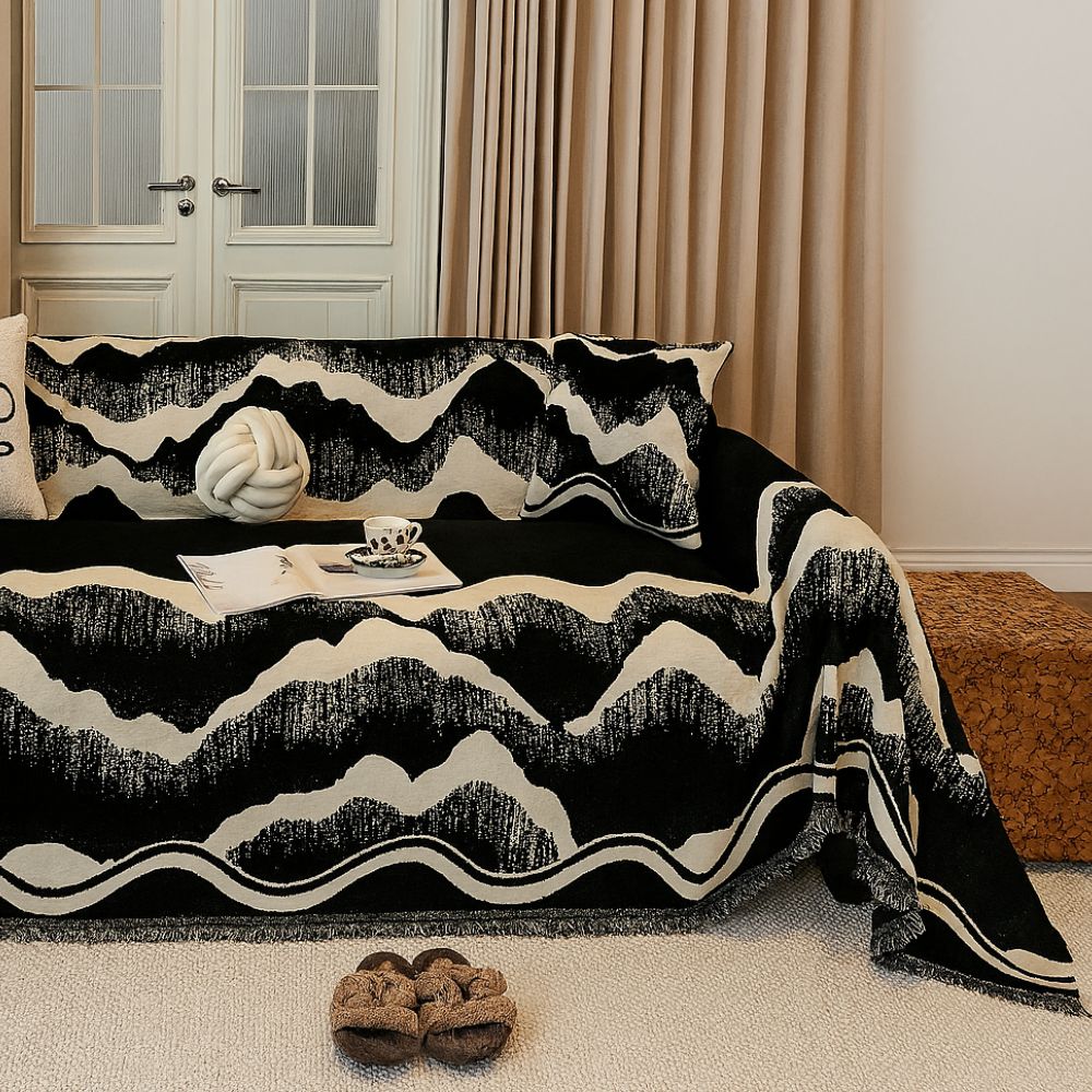 Wavescape Chenille Couch Cover