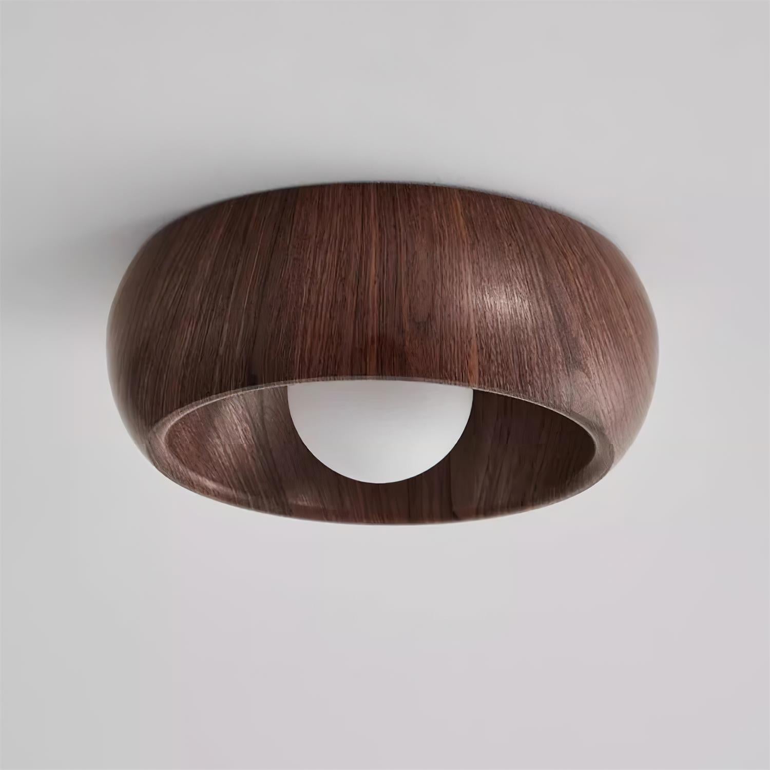 Modern Ceiling Light Wood Flush Mount Minimalist LED Fixture
