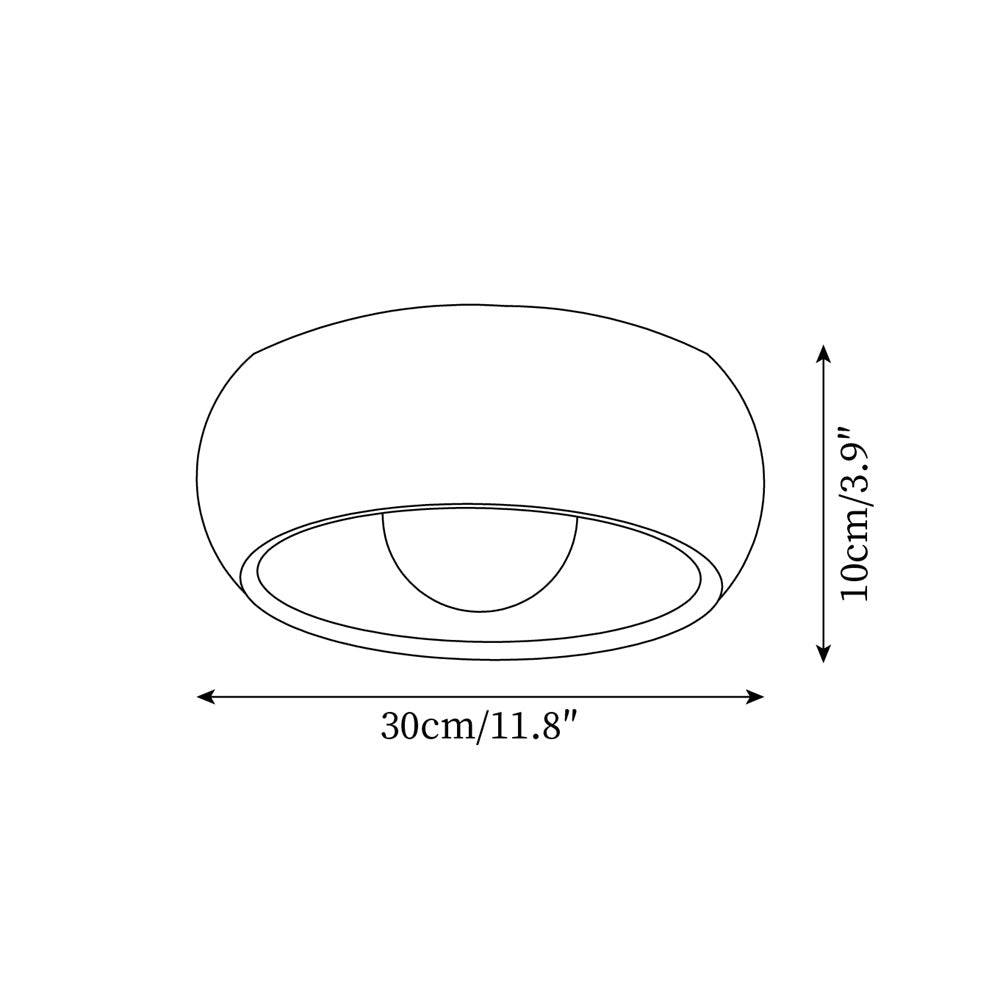 Modern Ceiling Light Wood Flush Mount Minimalist LED Fixture