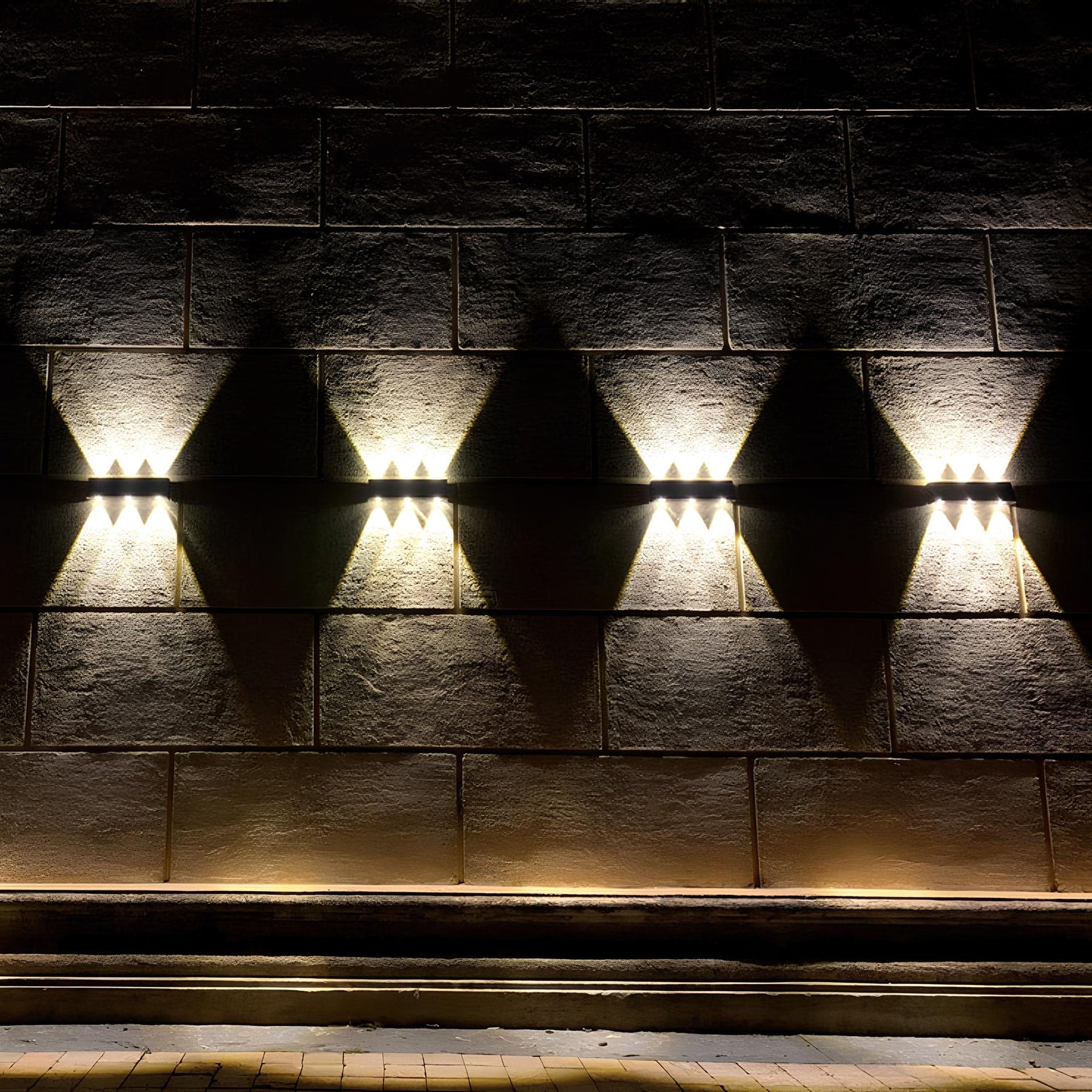 Solar Outdoor Wall Light With Six LED Beams