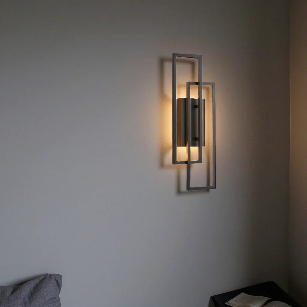 Wall Mounted LED Light With Double Rectangle Frame