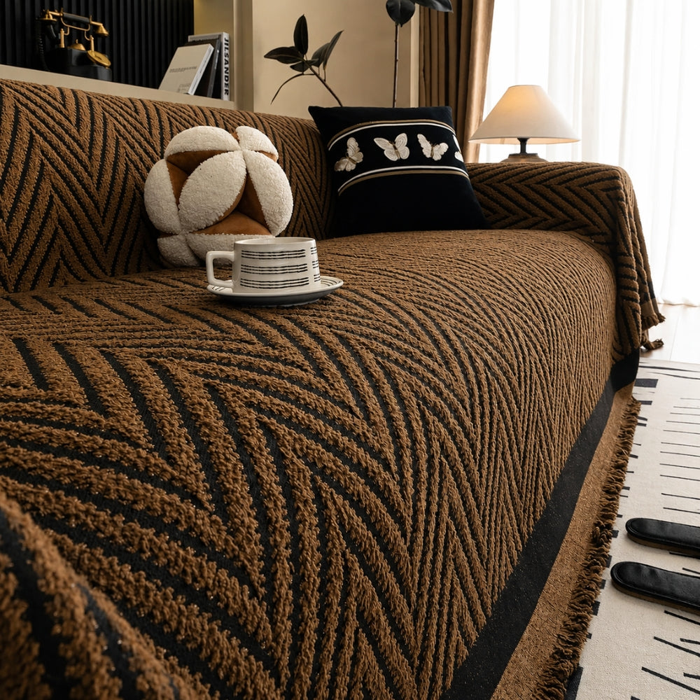 Marella Soft Chevron Couch Cover