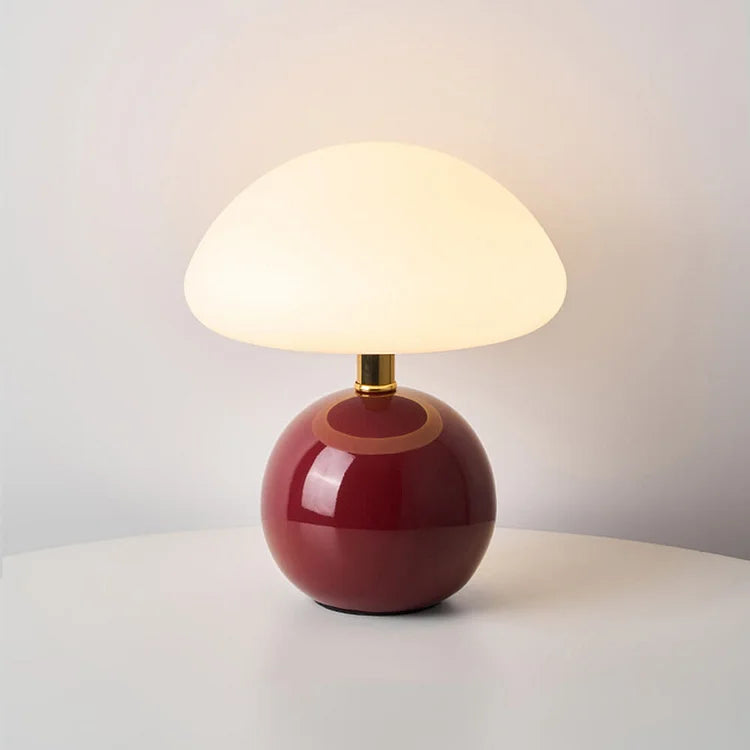 Retro Mushroom Bedside Lamp with Warm Decorative Glow