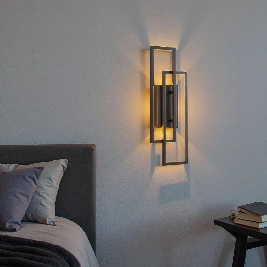 Wall Mounted LED Light With Double Rectangle Frame