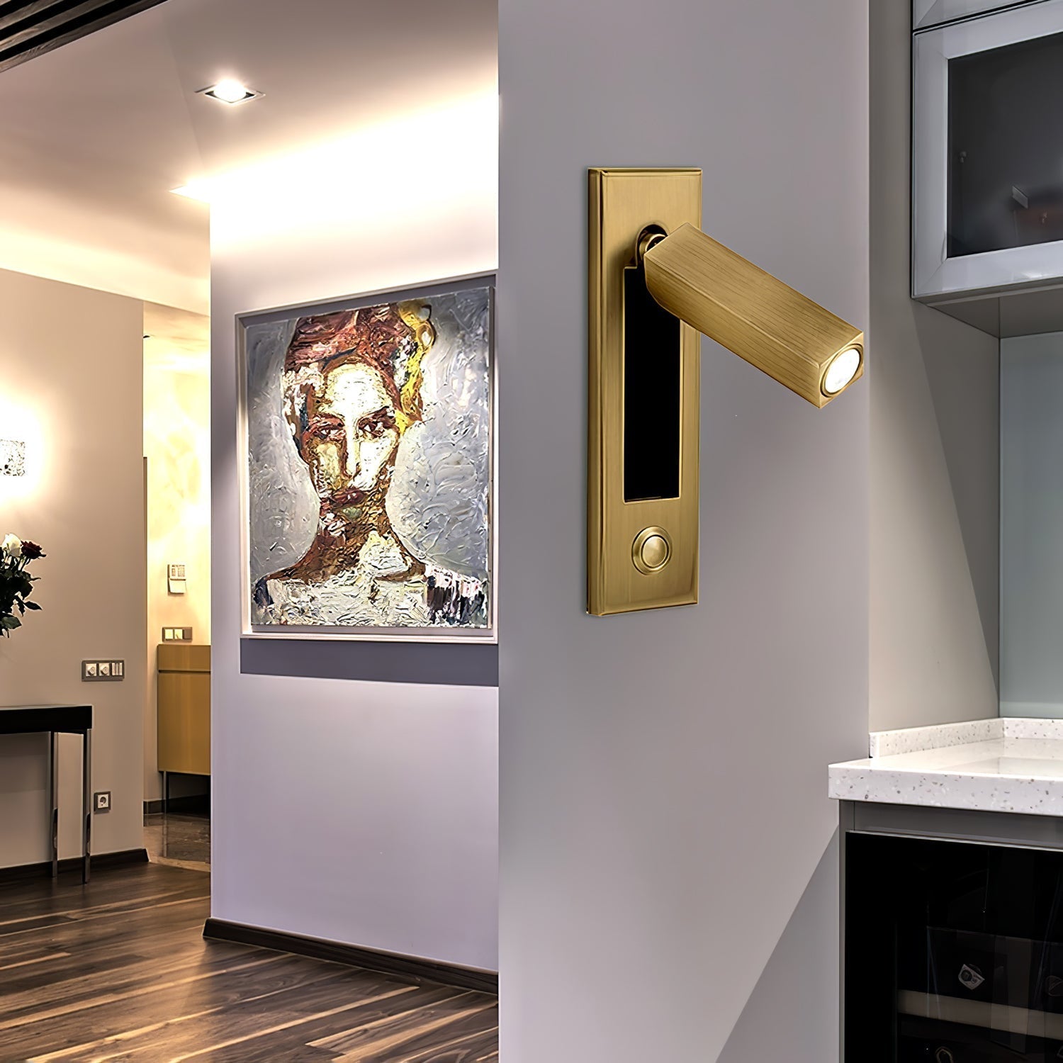 HaloEdge | Wall Sconce – Space-Saving Adjustable Bedside Lamp