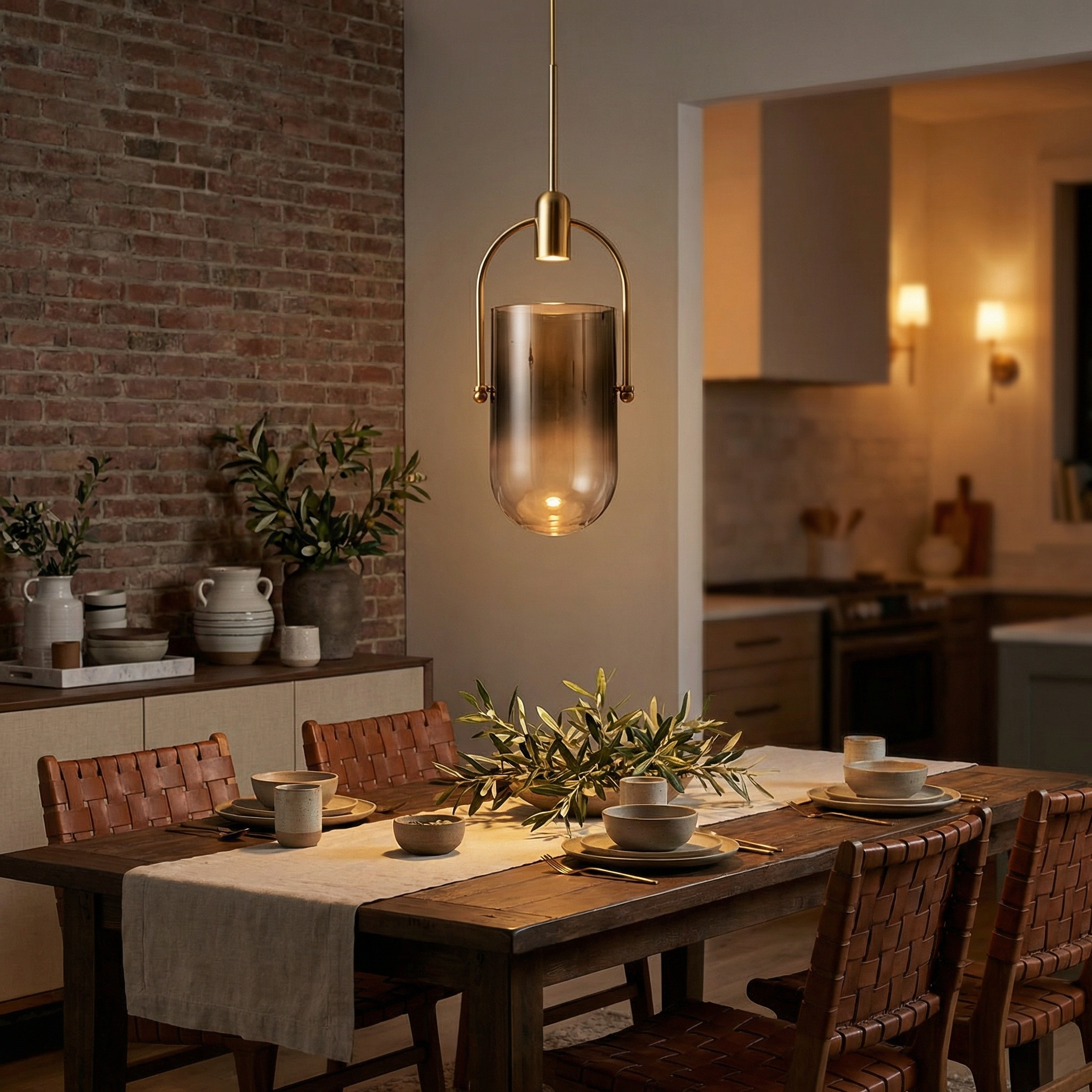 Scandinavian Glass Head Ceiling Chandelier