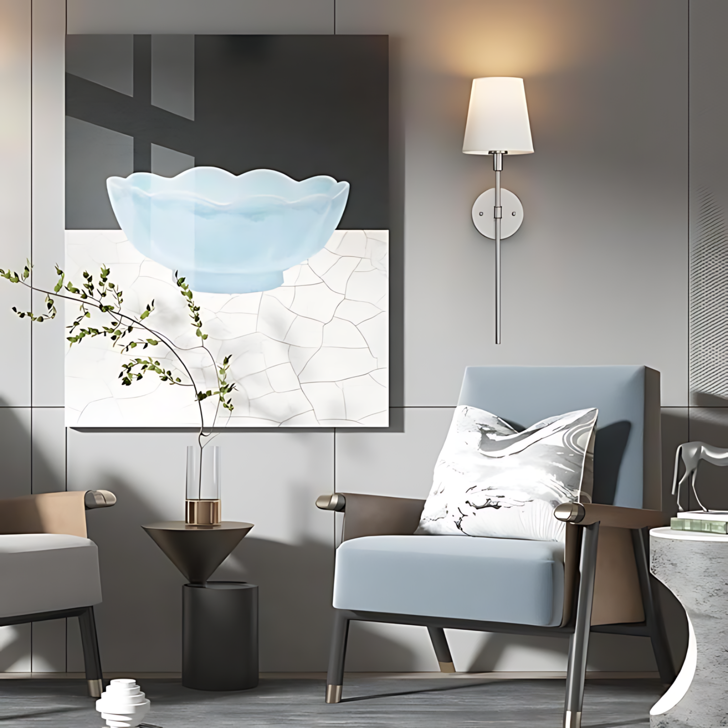 LumiCrown | Wall Light – Wireless Rechargeable with Remote Control