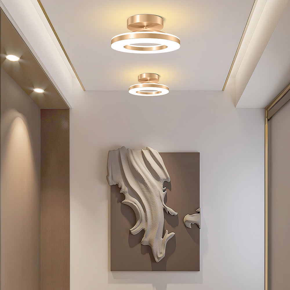 Modern Circular LED Ceiling Light with Ring Design