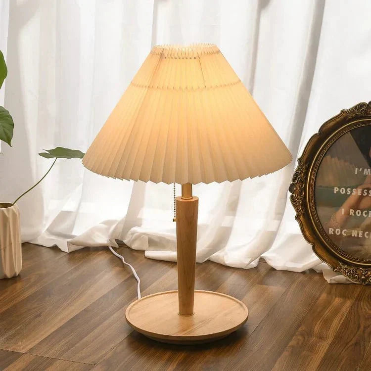 Vintage Wooden Table Lamp