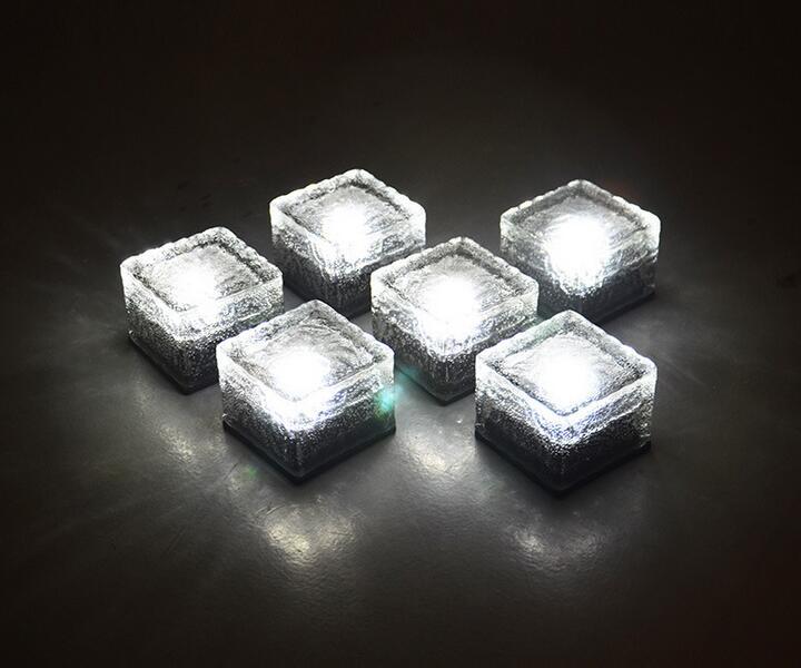 Solar Garden Cube Light With Colour Changing Water Ripple Effect